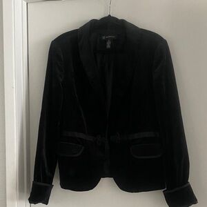 INC International Concepts Black Velvet Blazer